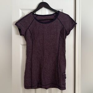 lululemon athletica purple run:turn around short sleeve